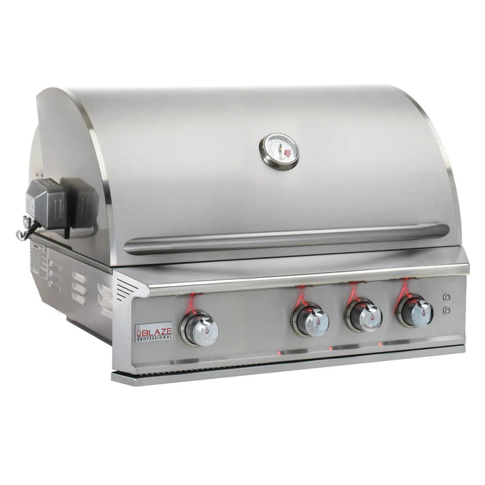 Blaze Professional LUX 34-Inch 3-Burner Built-In Natural Gas Grill With Rear Infrared Burner