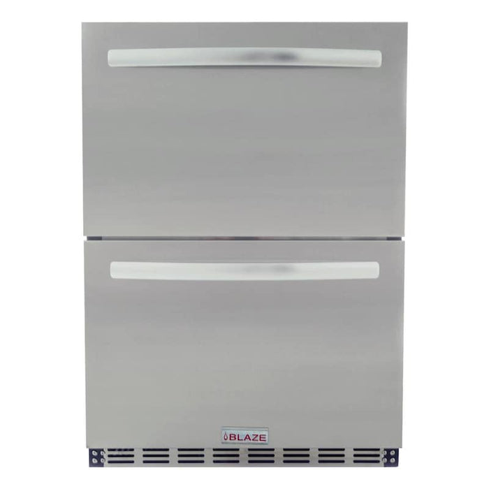 Blaze 23.5-Inch 5.1 Cu. Ft. Outdoor Rated Stainless Steel Double Drawer Refrigerator