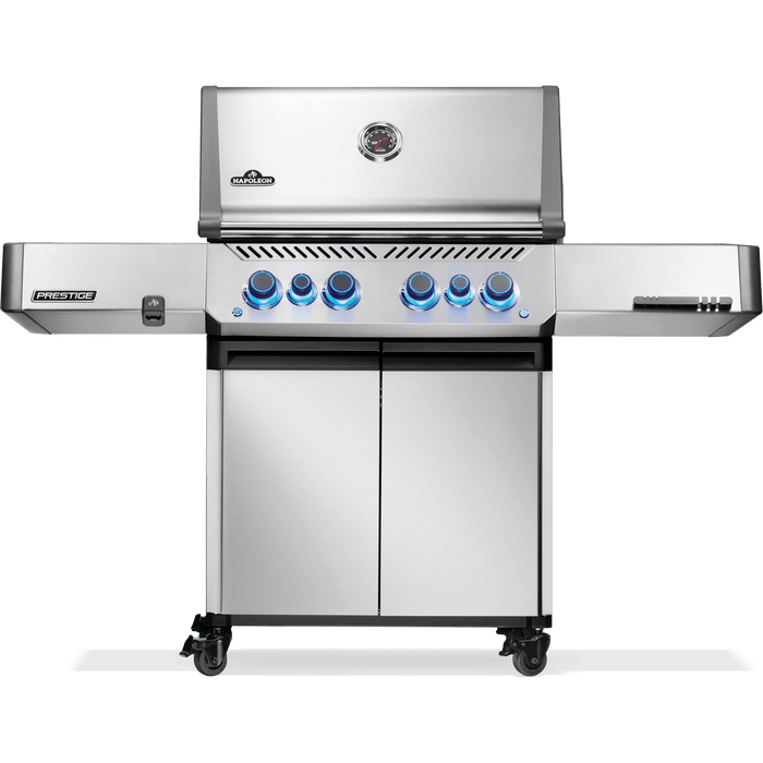 Napoleon Prestige 500 Gas Grill with Infrared Side and Rear Burner, Stainless Steel