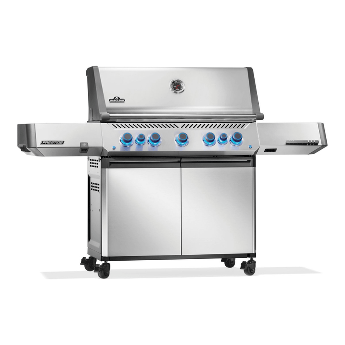 Napoleon Prestige 665 Gas Grill with Infrared Side and Rear Burner, Stainless Steel